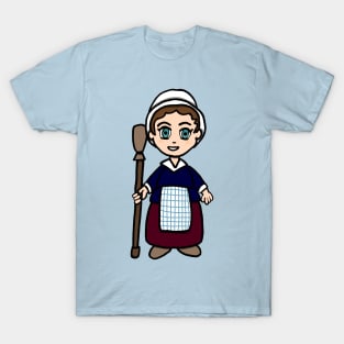 Chibi Molly Pitcher - Large Design T-Shirt